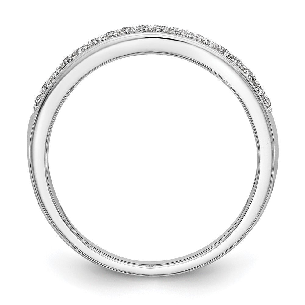 14K White Gold Micro Pave 1/5 carat Complete Diamond Band