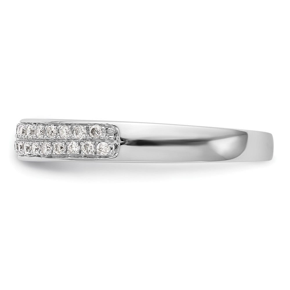 14K White Gold Micro Pave 1/5 carat Complete Diamond Band