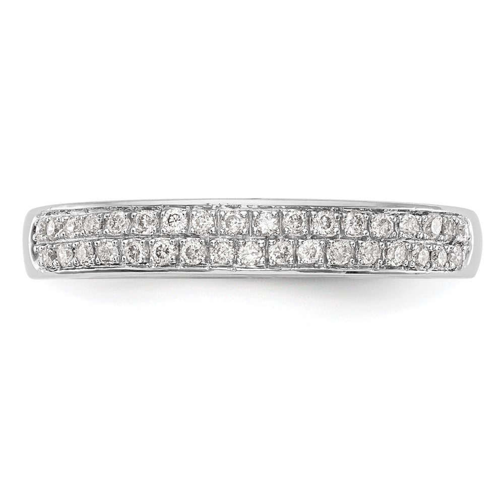 14K White Gold Micro Pave 1/5 carat Complete Diamond Band