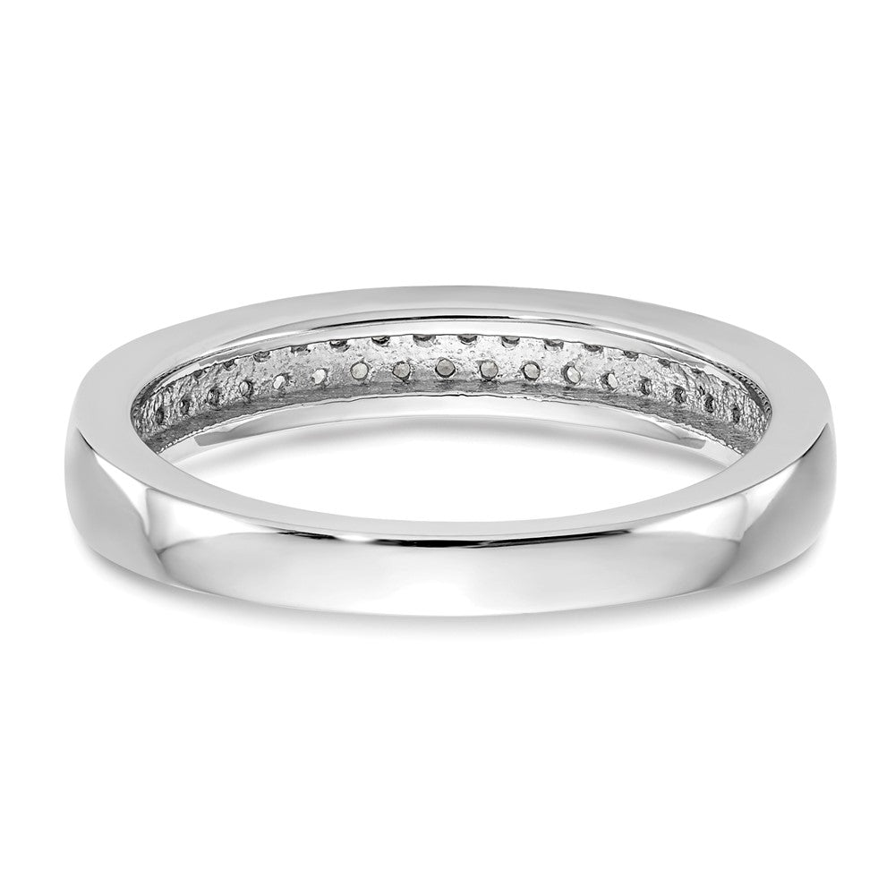 14K White Gold Micro Pave 1/5 carat Complete Diamond Band