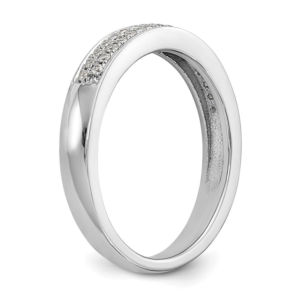 14K White Gold Micro Pave 1/5 carat Complete Diamond Band