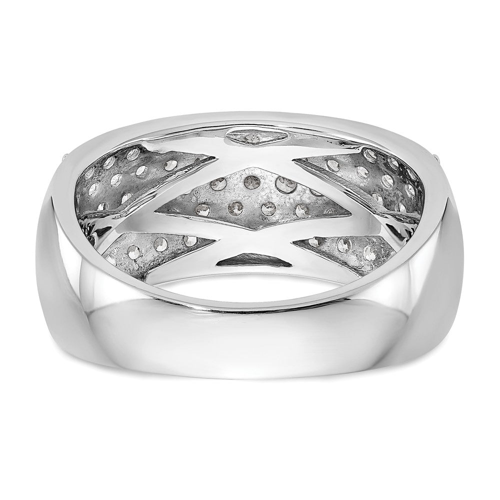 True Origin 14K White Gold 1 5/8 carat Lab Grown Diamond VS+ F+ Complete Band