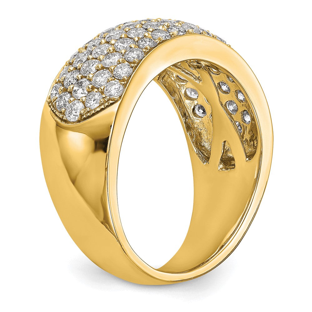 True Origin 14K Yellow Gold 1 5/8 carat Lab Grown Diamond VS+ F+ Complete Band