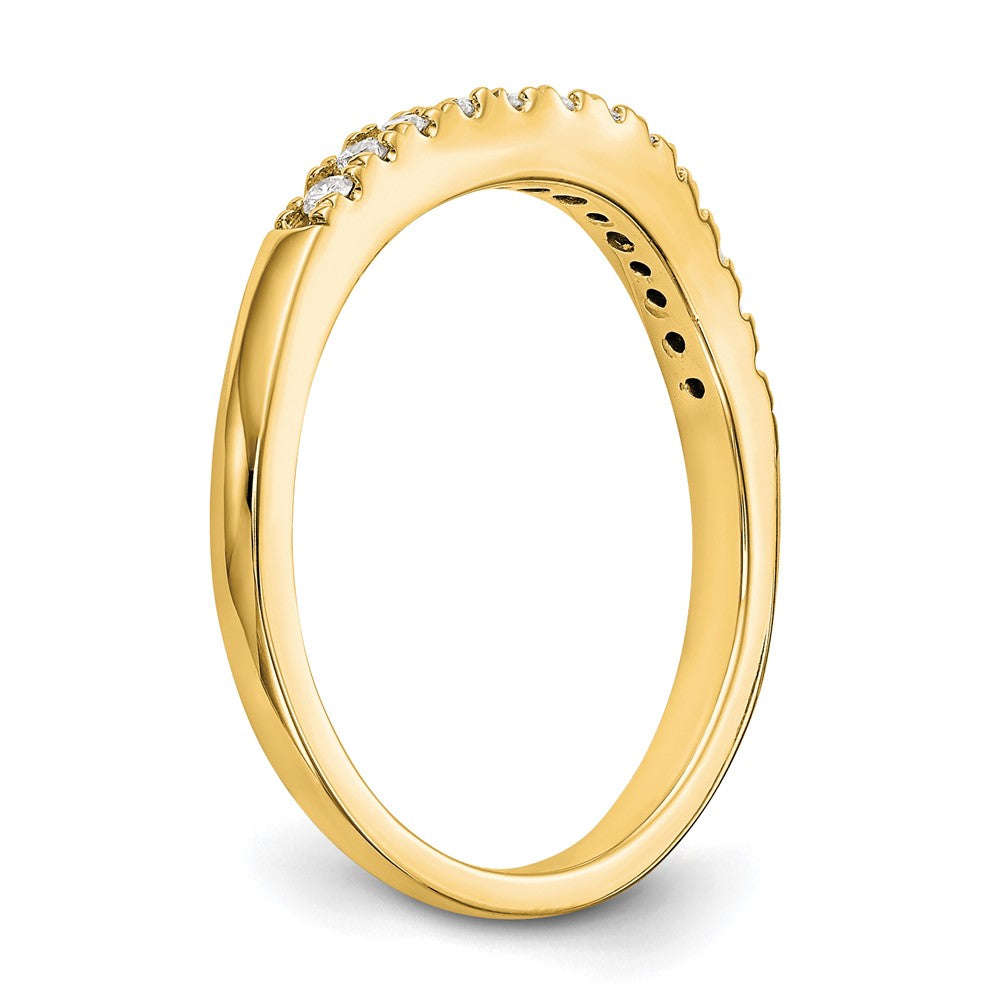 14k 1/3 carat Lab Grown Diamond VS/SI+ G+ Complete Set of Two Curved Wedding Bands