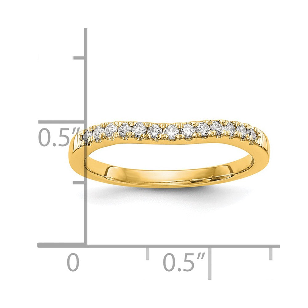14k 1/3 carat Lab Grown Diamond VS/SI+ G+ Complete Set of Two Curved Wedding Bands