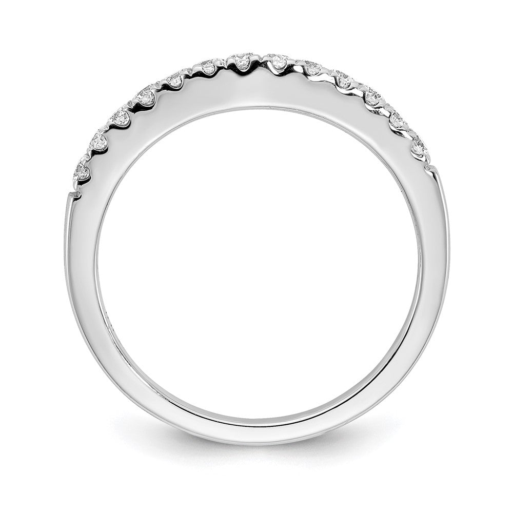 True Origin 14K White Gold 5/8 carat Lab Grown Diamond VS+ F+ Set of Two Complete Wedding Bands