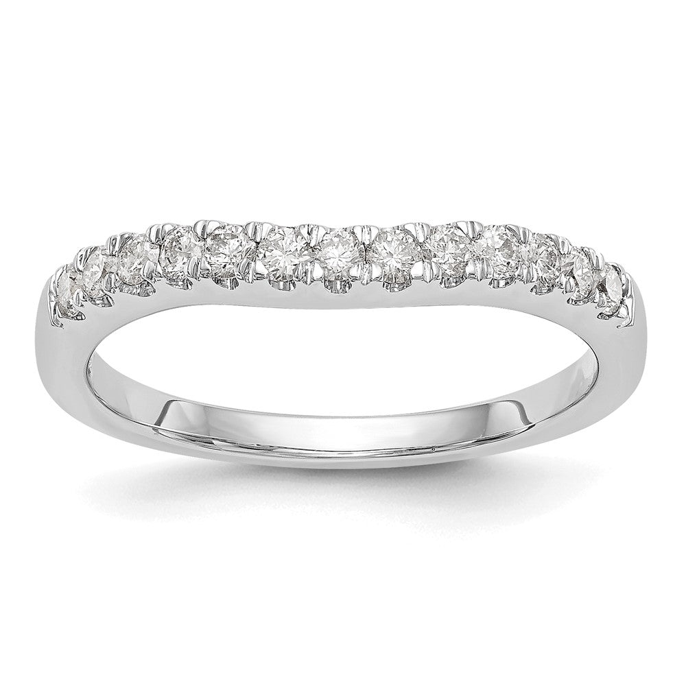 True Origin 14K White Gold 5/8 carat Lab Grown Diamond VS+ F+ Set of Two Complete Wedding Bands