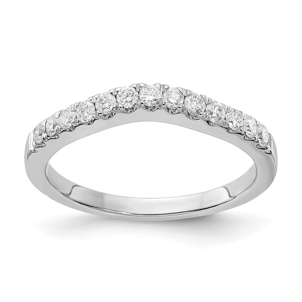 True Origin 14K White Gold 5/8 carat Lab Grown Diamond VS+ F+ Set of Two Complete Wedding Bands