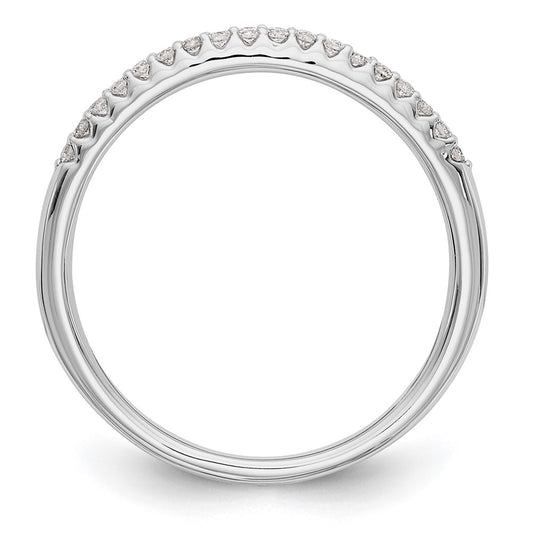 14K White Gold 1/8 carat Diamond Complete Wedding Band