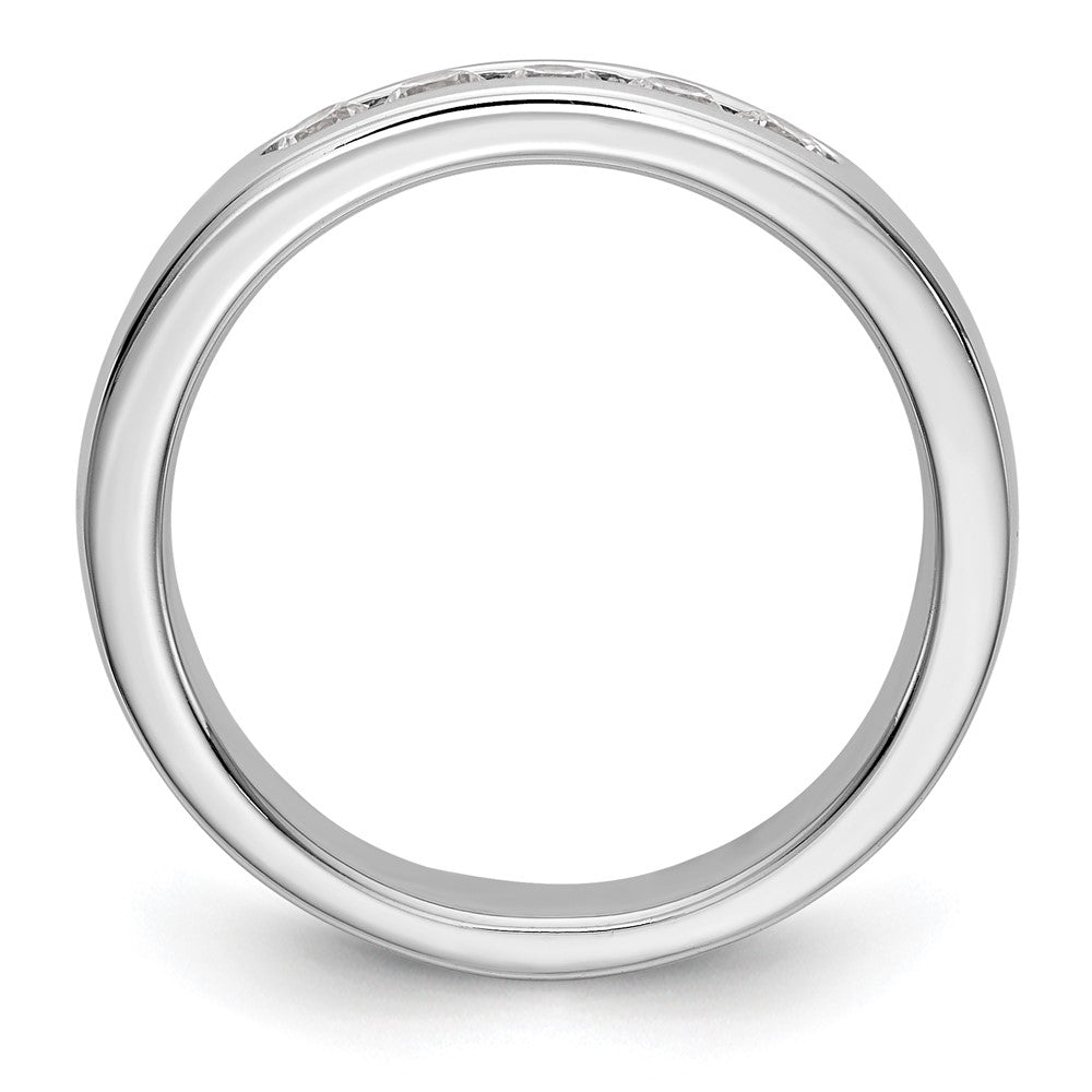 14k White Gold 5-Stone (Holds 5-2.6mm Round) Channel Band Mounting (Closed)