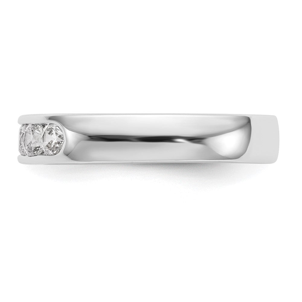 14k White Gold 5-Stone (Holds 5-2.9mm Round) Channel Band Mounting (Closed)