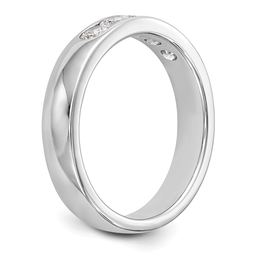 14k White Gold 5-Stone (Holds 5-2.9mm Round) Channel Band Mounting (Closed)
