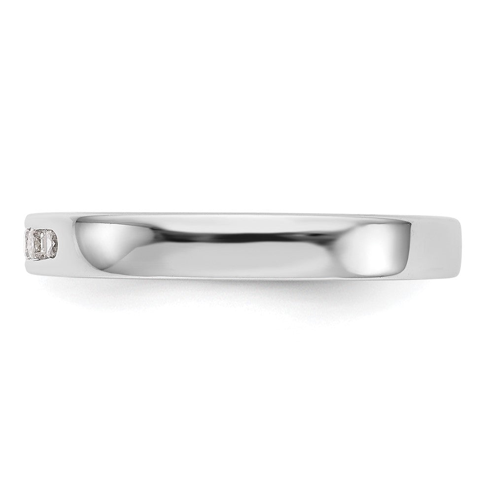 14k White Gold 5-Stone (Holds 5-1.9mm Round) Channel Band Mounting (Closed)