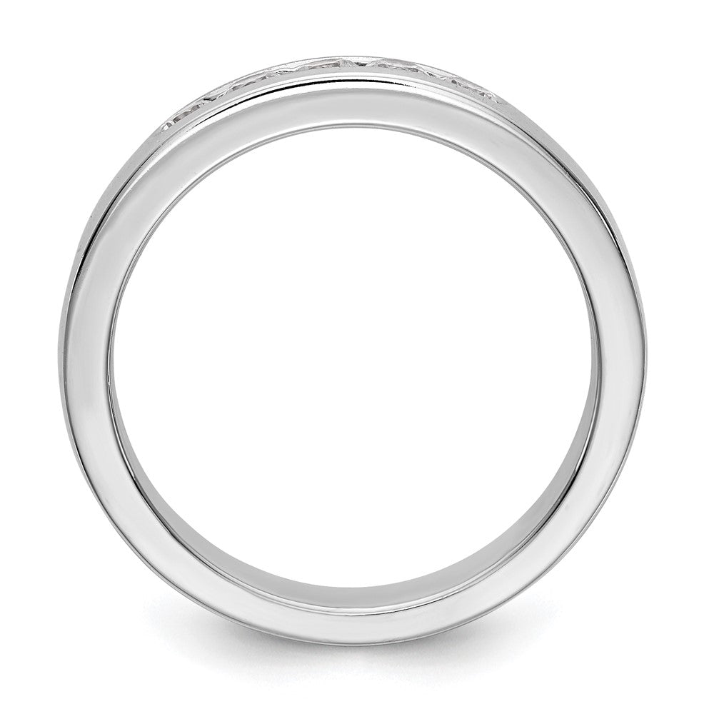 14k White Gold 5-Stone (Holds 5-2.5mm Round) Channel Band Mounting (Closed)