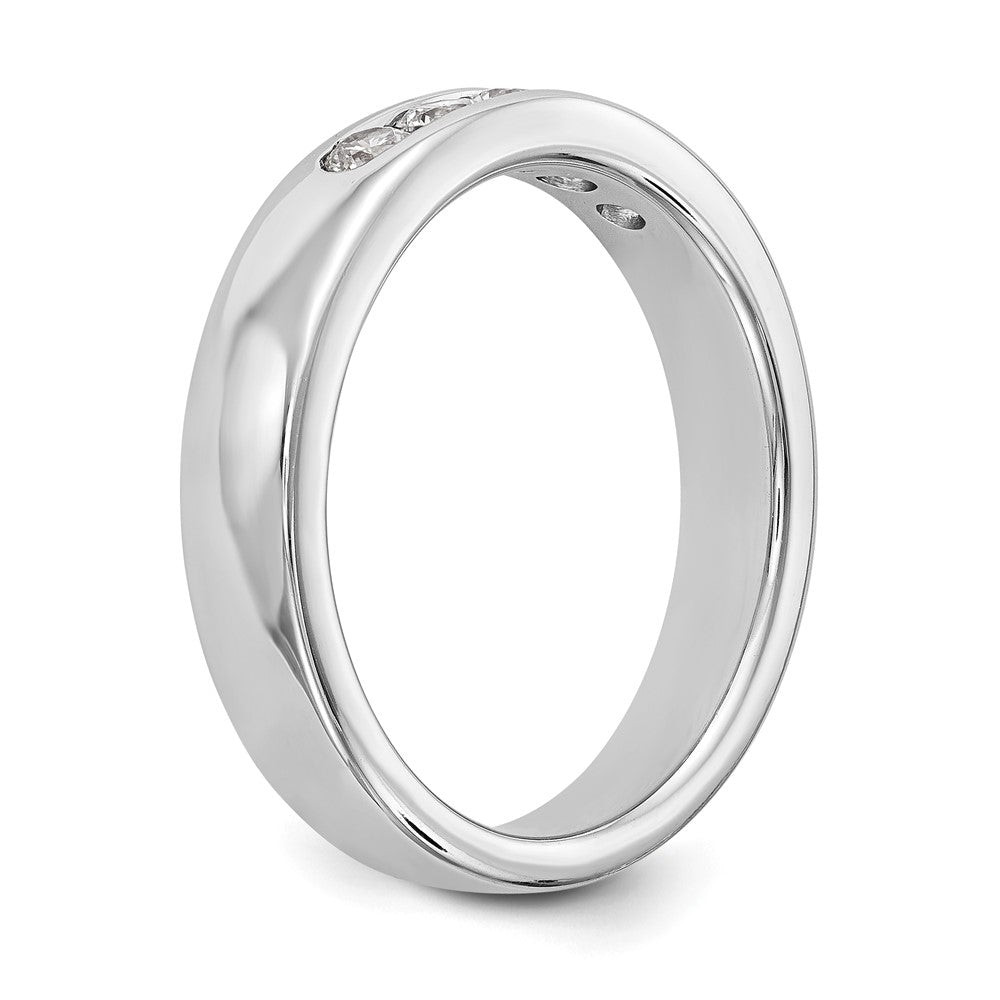 14k White Gold 5-Stone (Holds 5-2.6mm Round) Channel Band Mounting (Closed)