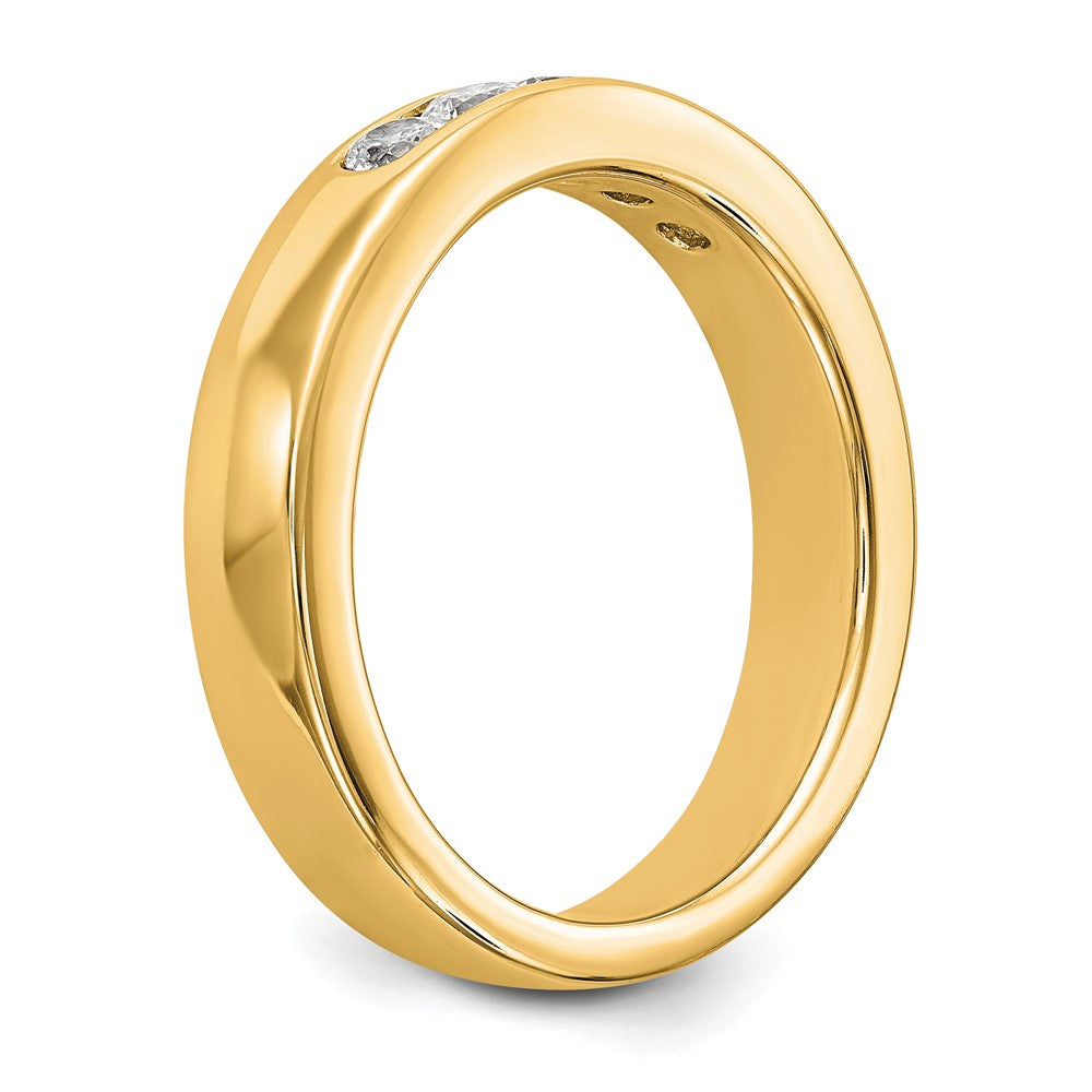 14k Yellow Gold 5-Stone (Holds 5-2.7mm Round) Channel Band Mounting (Closed)