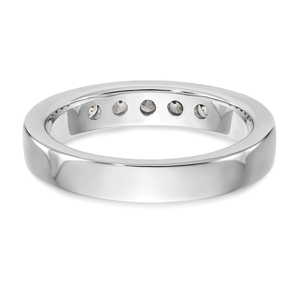 14k White Gold 5-Stone (Holds 5-2.8mm Round) Channel Band Mounting (Closed)