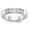 14k White Gold 5-Stone (Holds 5-3.1mm Round) Channel Band Mounting (Closed)