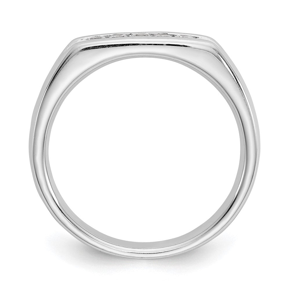 14K White Gold 5-Stone (Holds 5-1.9mm Round) Open Channel Band Mounting