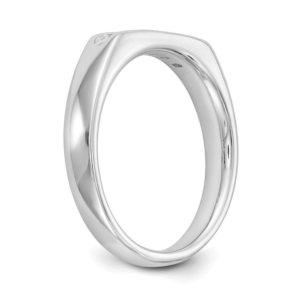 14K White Gold 5-Stone (Holds 5-1.9mm Round) Open Channel Band Mounting