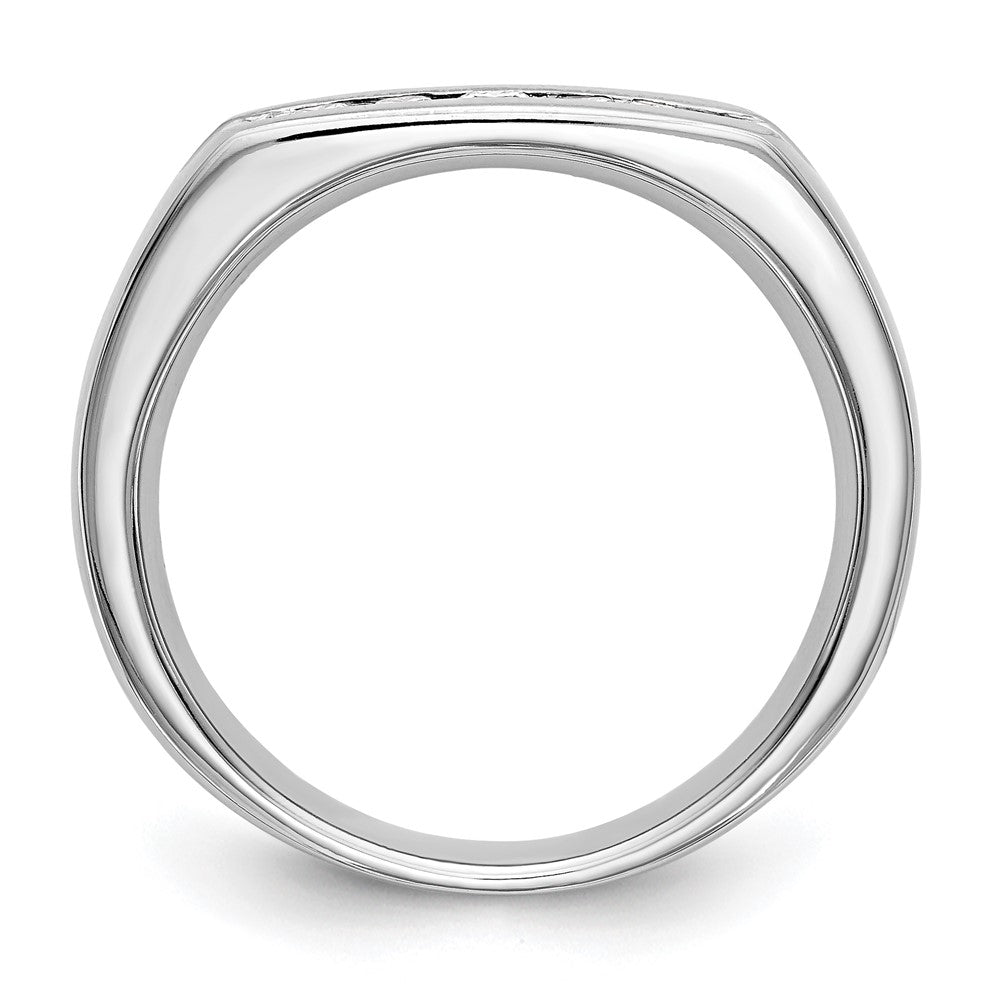 14K White Gold 5-Stone (Holds 5-2.3mm Round) Open Channel Band Mounting