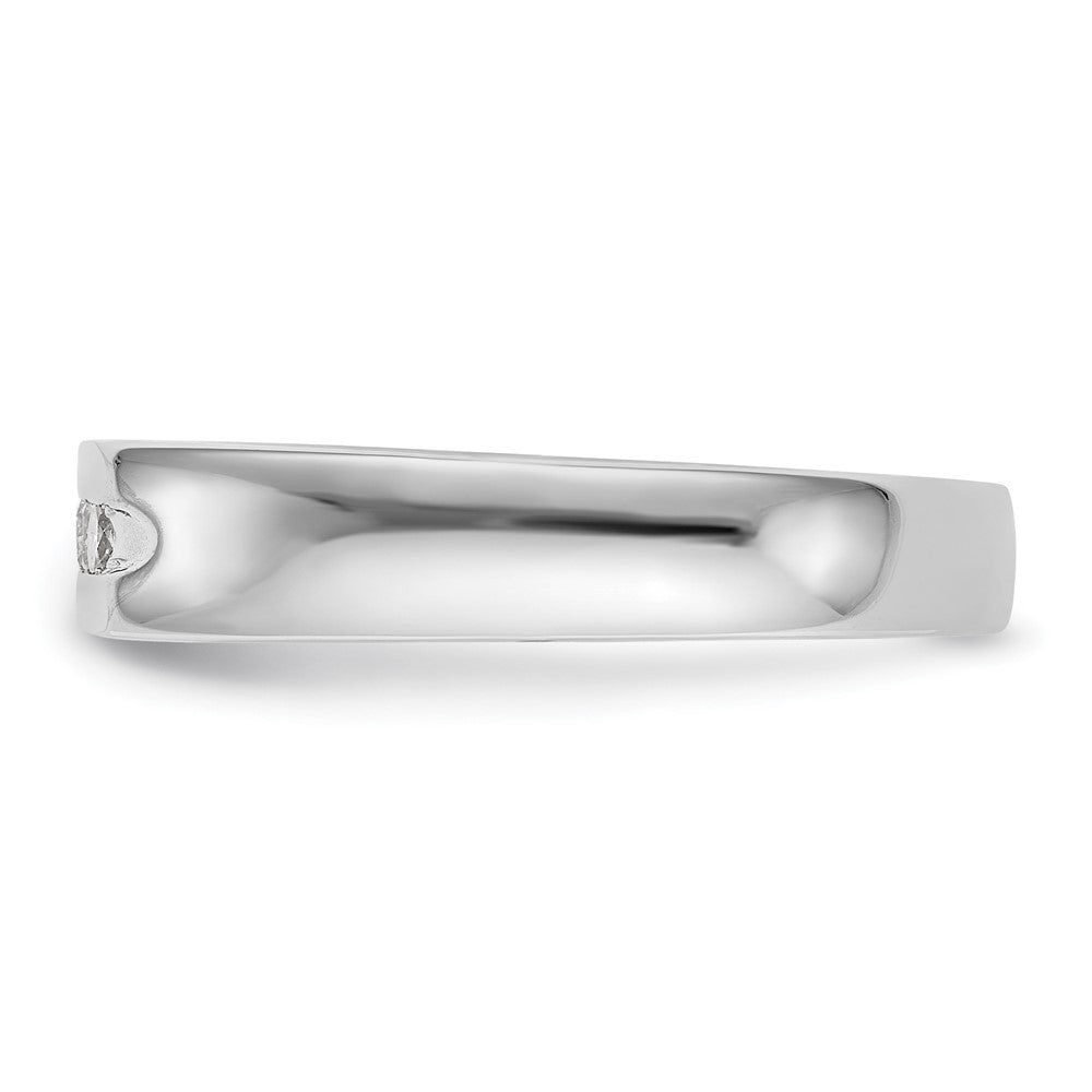 14K White Gold 5-Stone (Holds 5-2.3mm Round) Open Channel Band Mounting