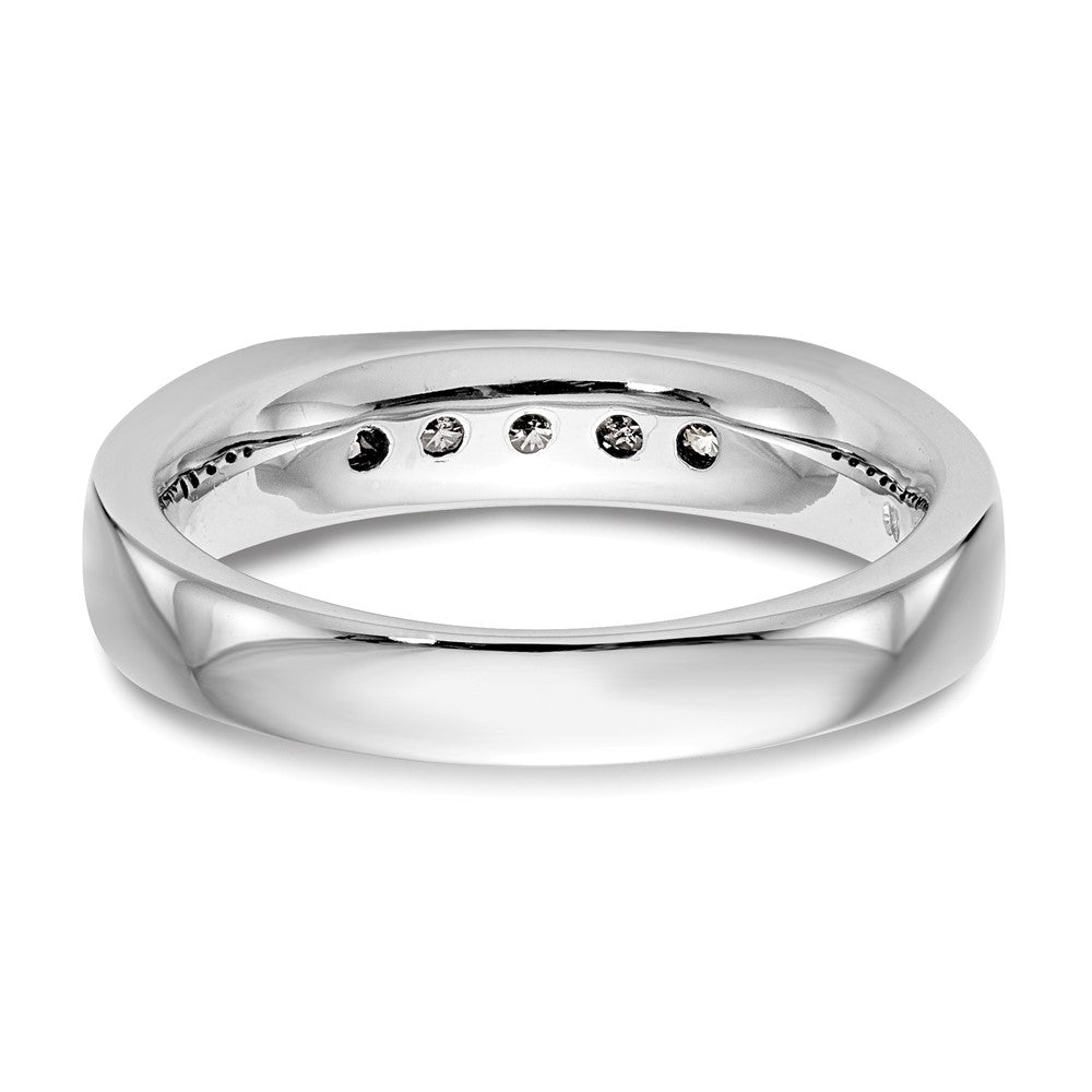 14K White Gold 5-Stone (Holds 5-2.3mm Round) Open Channel Band Mounting