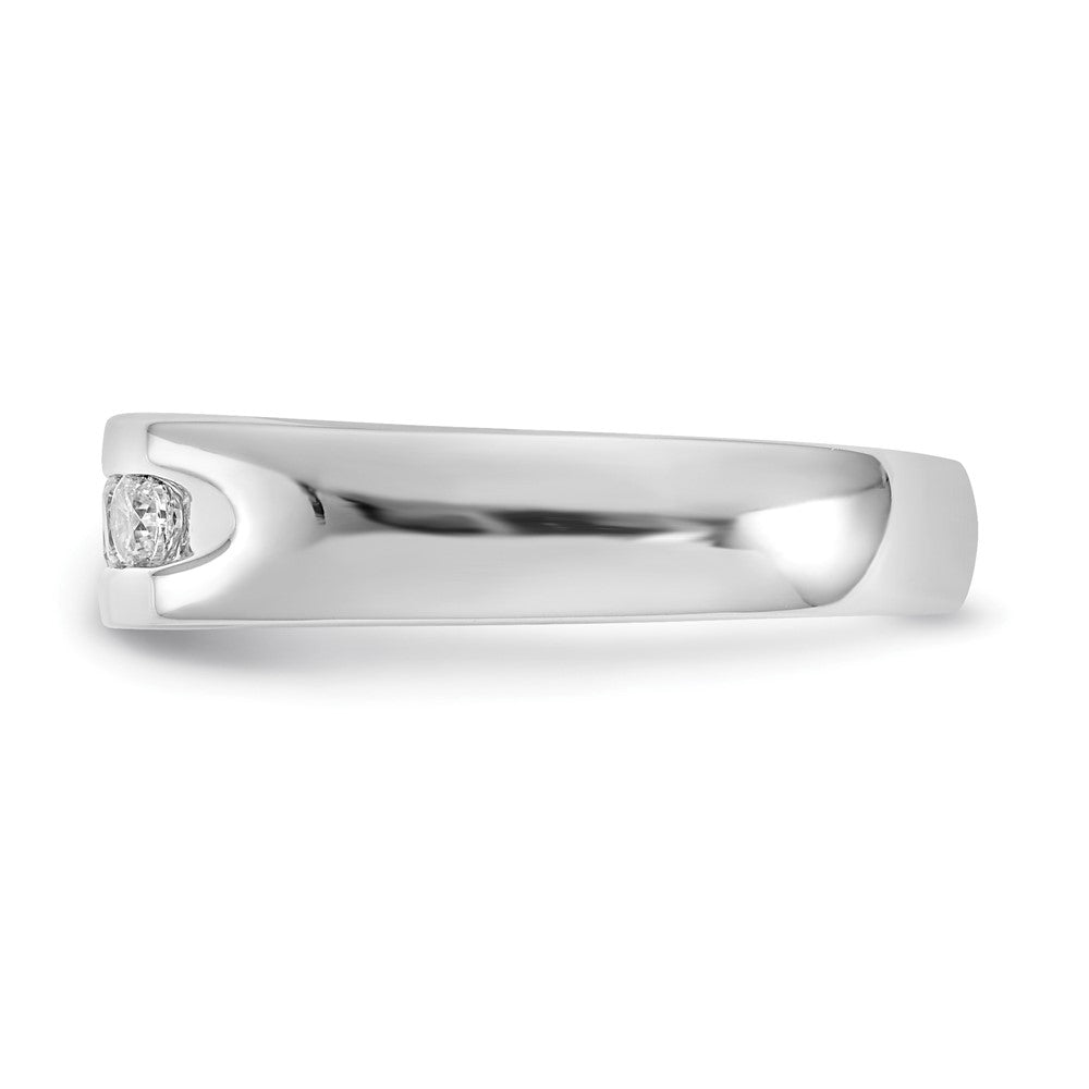 14K White Gold 5-Stone (Holds 5-2.7mm Round) Open Channel Band Mounting