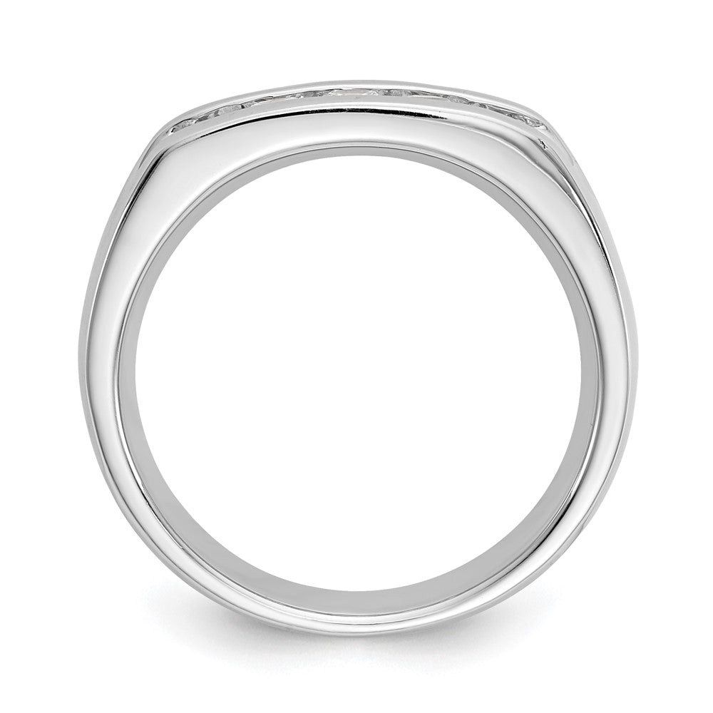 14K White Gold 5-Stone (Holds 5-2.9mm Round) Open Channel Band Mounting