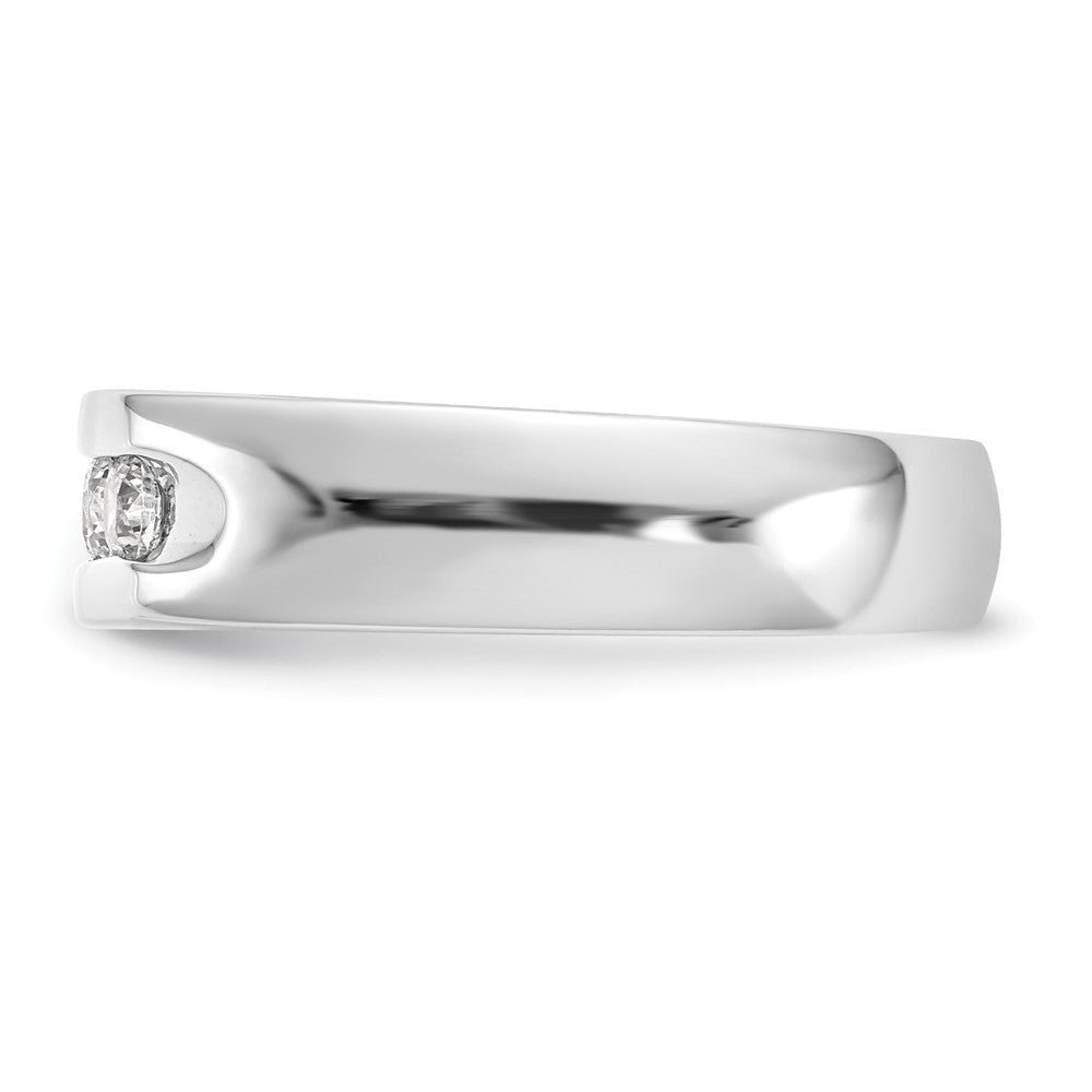 14K White Gold 5-Stone (Holds 5-2.9mm Round) Open Channel Band Mounting
