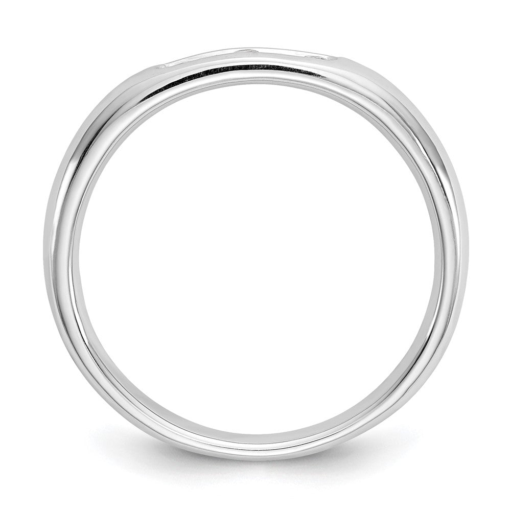 14K White Gold 5-Stone (Holds 5-1.6mm Round) Closed Channel Band Mounting