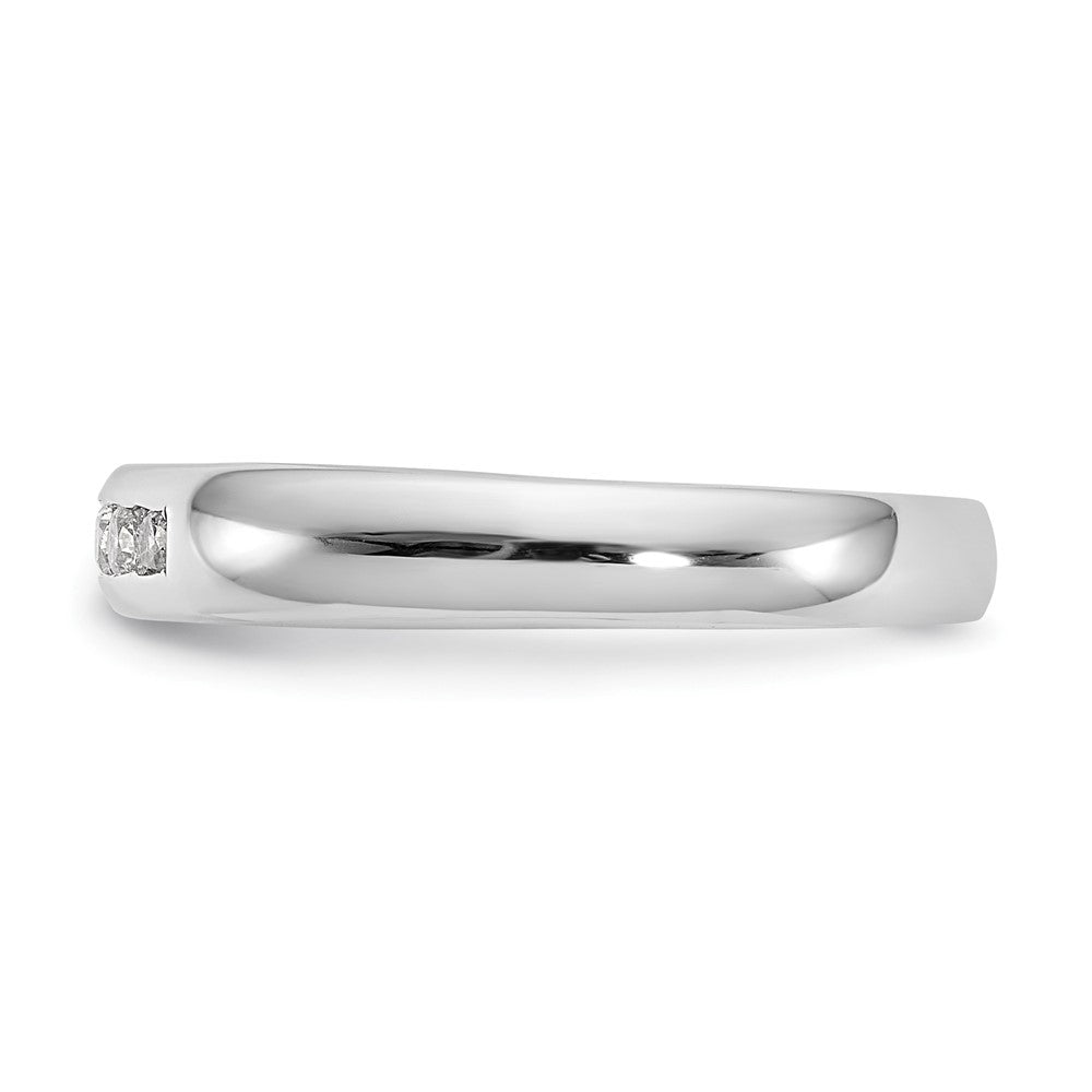14K White Gold 5-Stone (Holds 5-1.9mm Round) Closed Channel Band Mounting
