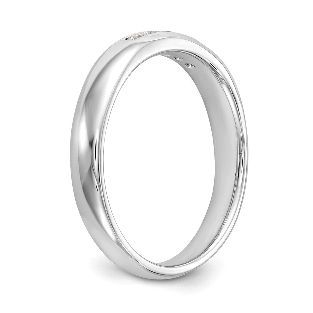 14K White Gold 5-Stone (Holds 5-1.9mm Round) Closed Channel Band Mounting