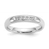 14K White Gold 5-Stone (Holds 5-1.9mm Round) Closed Channel Band Mounting