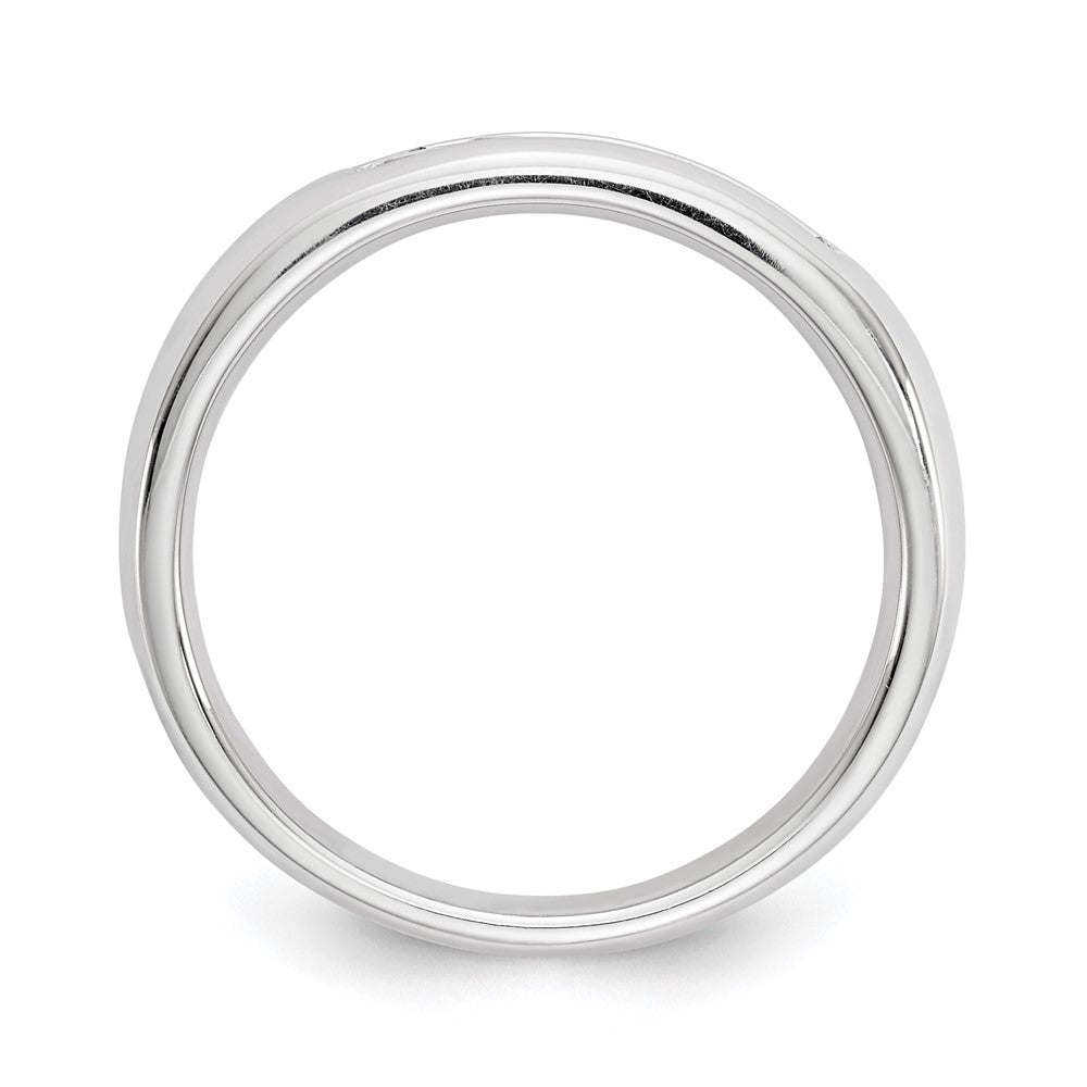 14K White Gold 5-Stone (Holds 5-2.5mm Round) Closed Channel Band Mounting