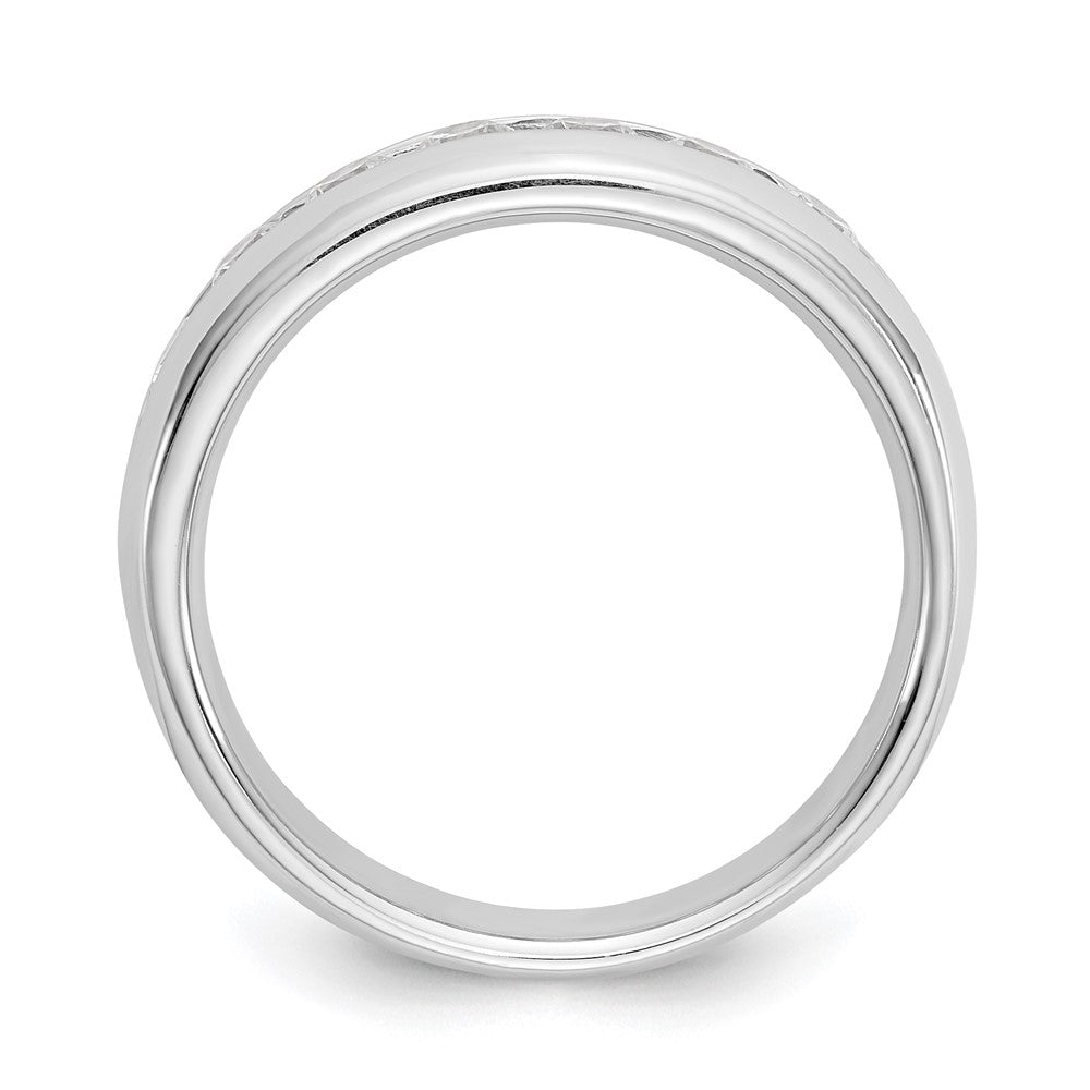 14K White Gold 5-Stone (Holds 5-2.9mm Round) Open Channel Band Mounting