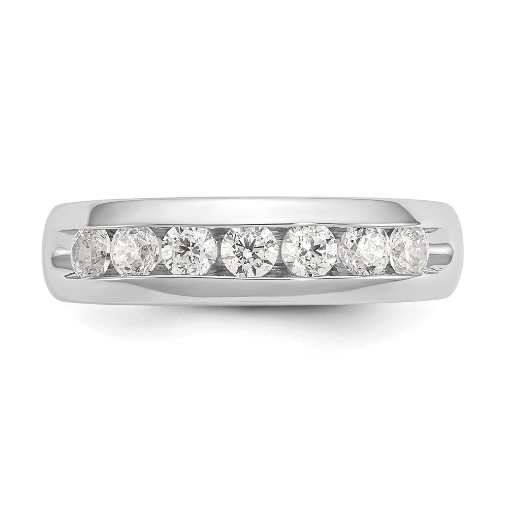 14K White Gold 5-Stone (Holds 5-2.9mm Round) Open Channel Band Mounting