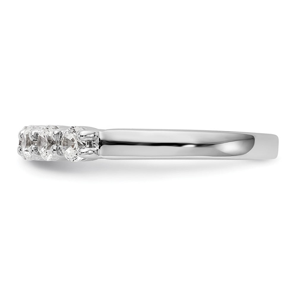 True Origin 14K White Gold 1/2 carat Lab Grown Diamond VS+ F+ Complete Round Five Stone Ring