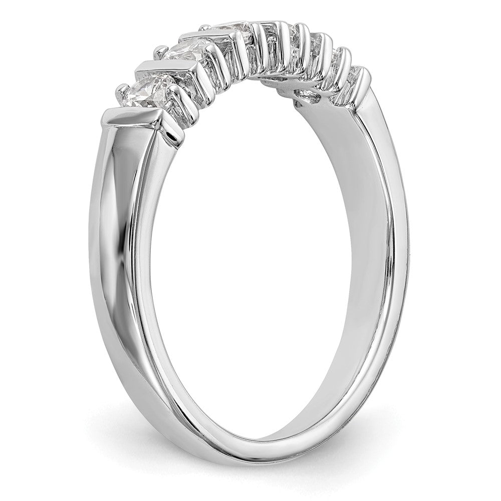 14K White Gold 5-Stone Prong-set (Holds 5-2.9mm Round) Diamond Band Mounting