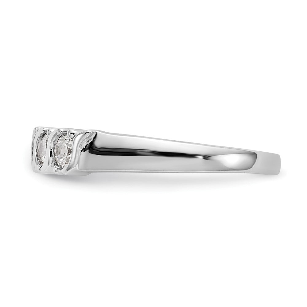 14K White Gold 5-Stone Prong-set (Holds 5-2.9mm Round) Diamond Band Mounting