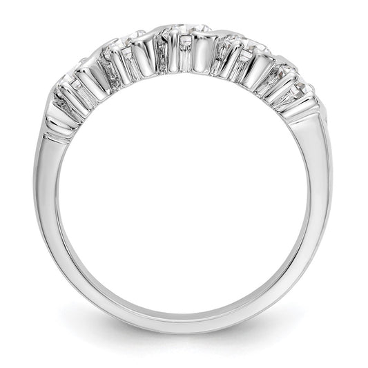 14K White Gold 5-Stone Prong-set (Holds 5-3.7mm Round) Diamond Band Mounting