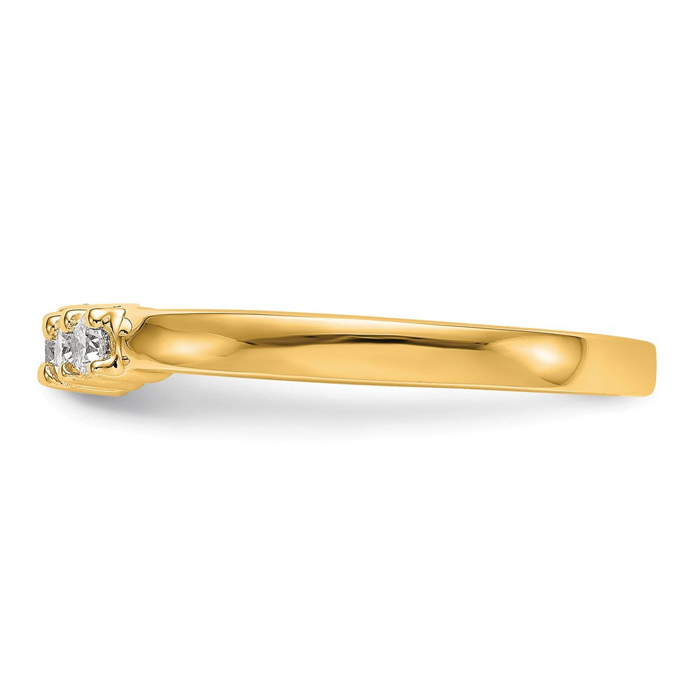 14K Yellow Gold 5-Stone Shared Prong (Holds 5-2.4mm Round) Diamond Band Mounting