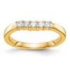 14K Yellow Gold 5-Stone Shared Prong (Holds 5-2.4mm Round) Diamond Band Mounting