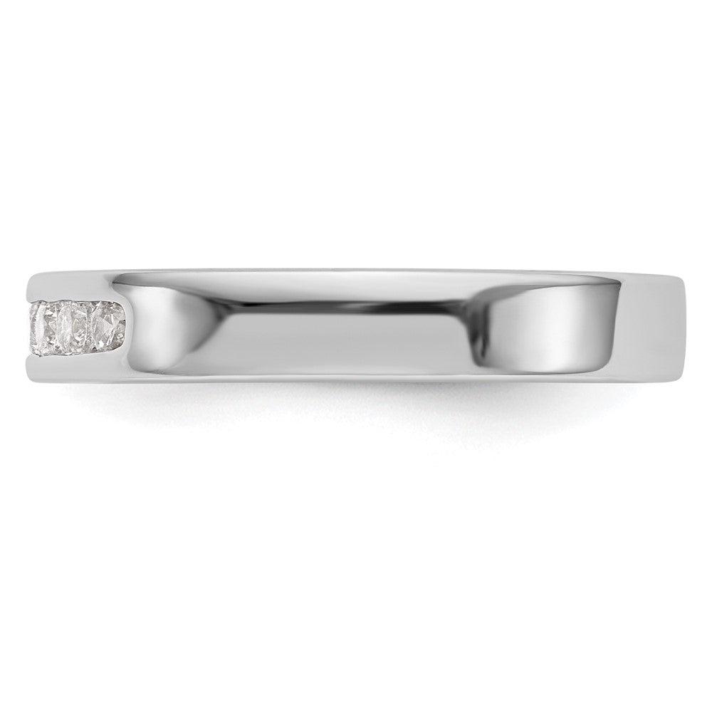 14k White Gold 6-Stone (Holds 6-2.1mm Round) Channel Band Mounting (Closed)