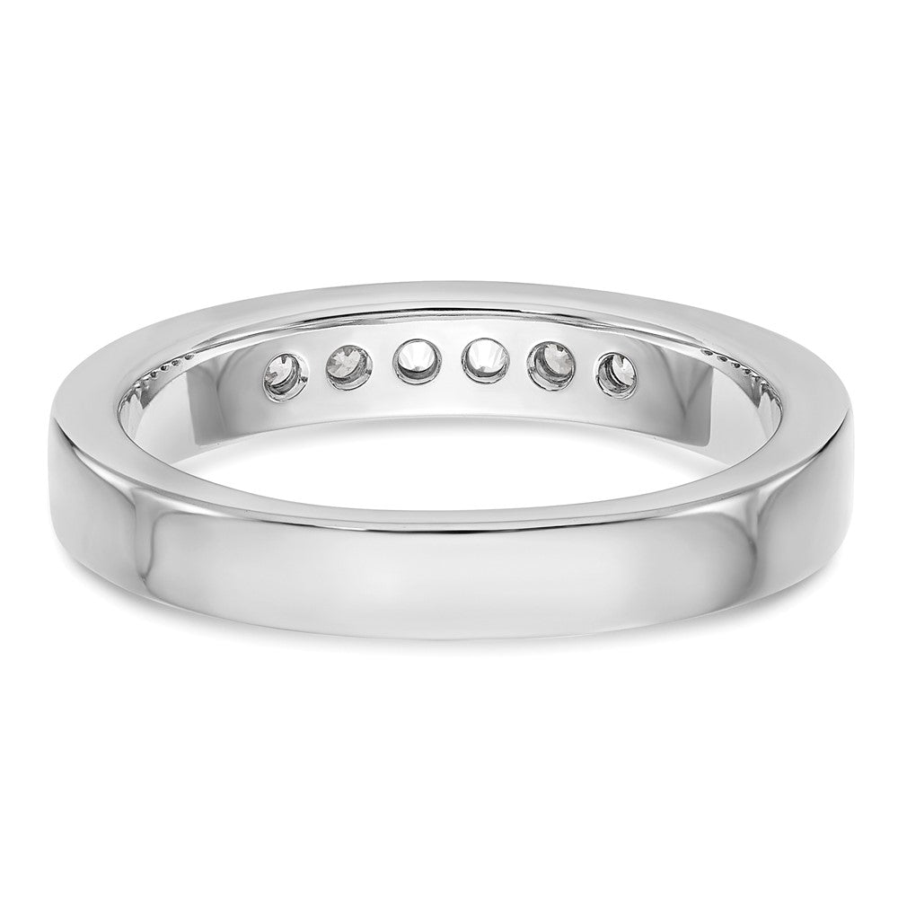 14k White Gold 6-Stone (Holds 6-2.1mm Round) Channel Band Mounting (Closed)