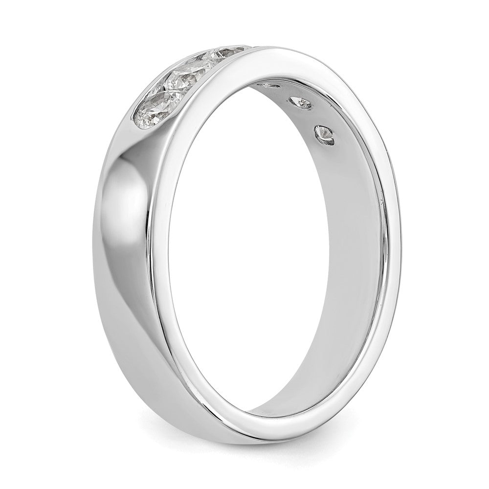 14k White Gold 6-Stone (Holds 6-3.1mm Round) Channel Band Mounting (Closed)