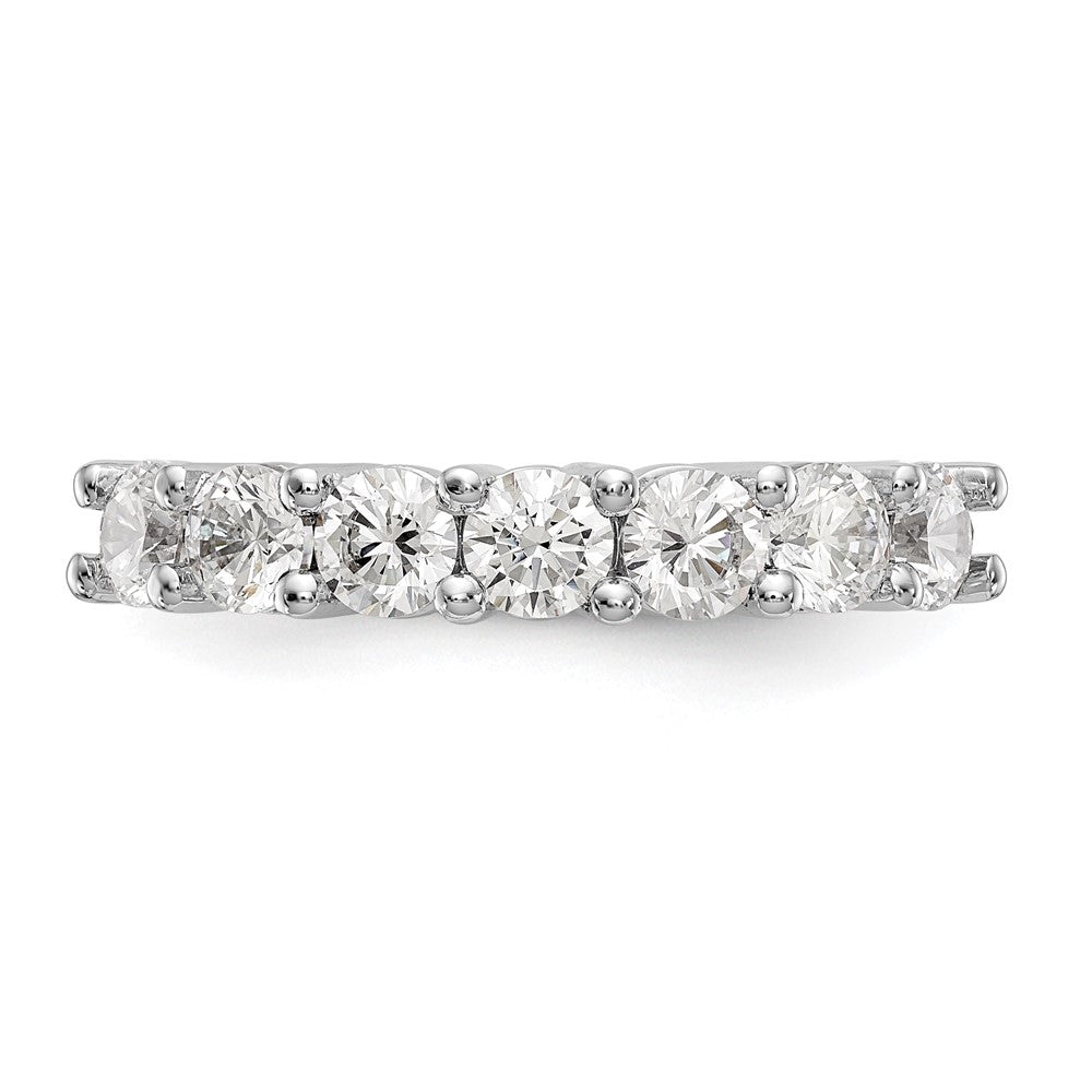 14K White Gold 7-Stone Shared Prong (Holds 7-3.7mm Round) Diamond Band Mounting
