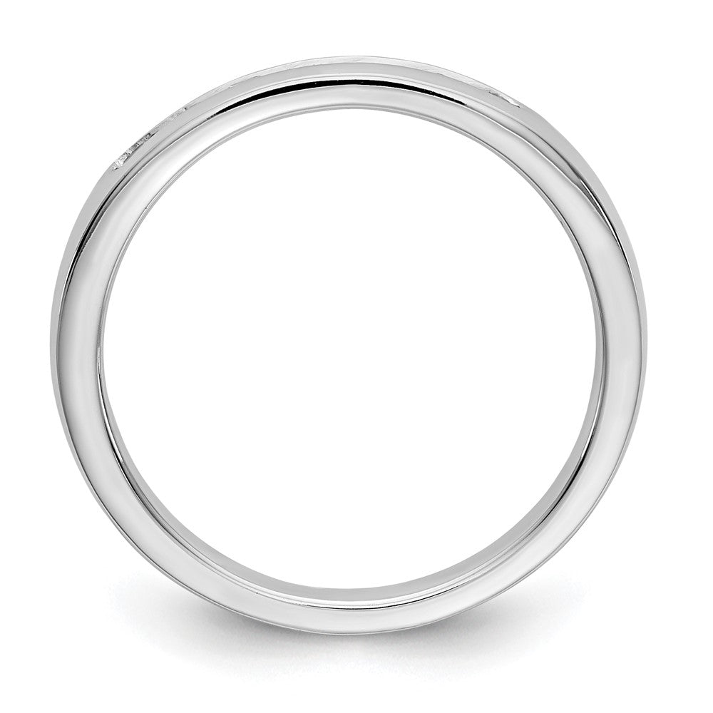 14k White Gold 7-Stone (Holds 7-2.0mm Round) Channel Band Mounting (Closed)