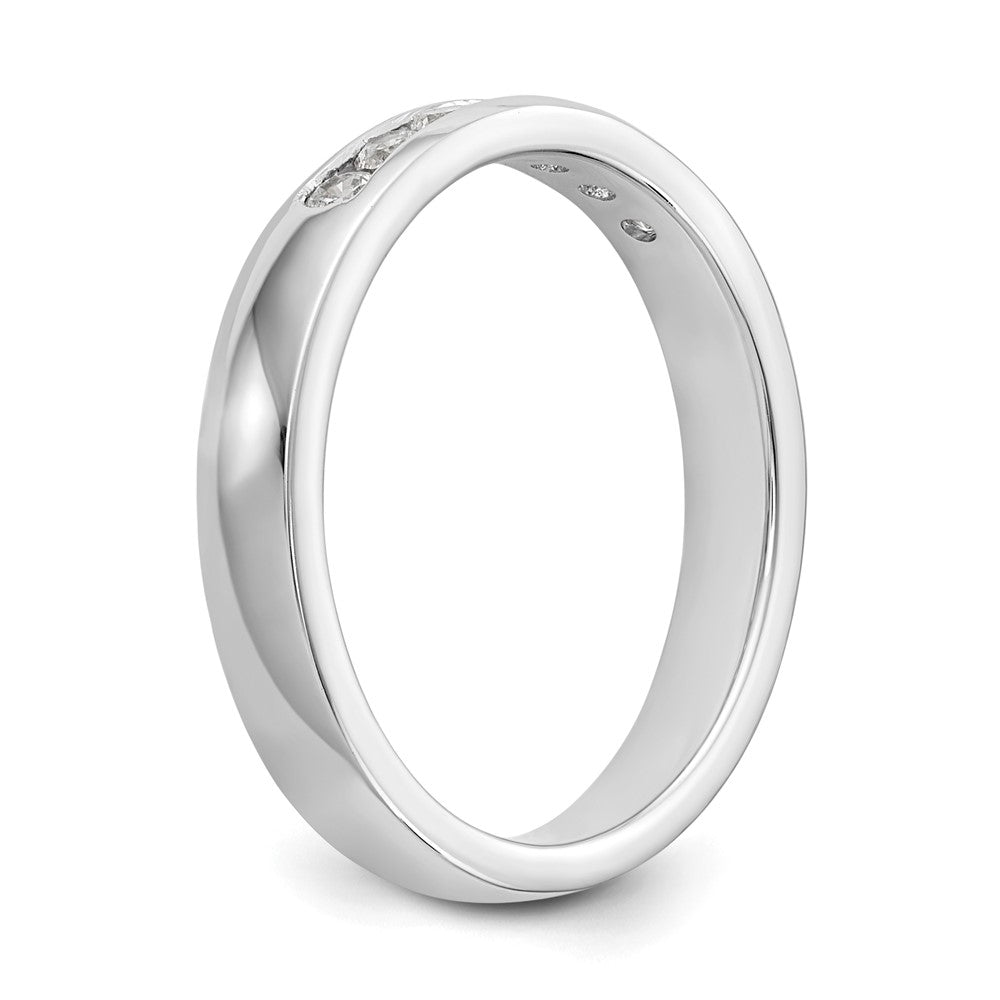 14k White Gold 7-Stone (Holds 7-2.0mm Round) Channel Band Mounting (Closed)