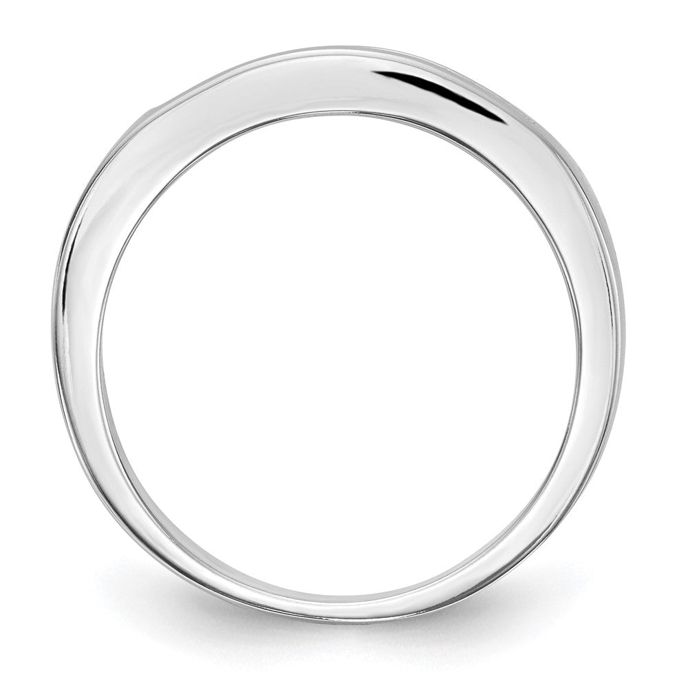 14K White Gold 7-Stone (Holds 3-2.0, 4-1.9mm Princess) Channel Band Mounting